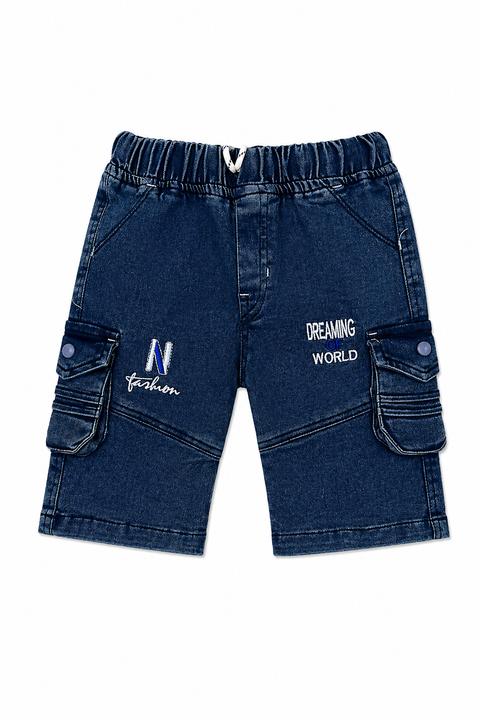 Dreaming “N” Graphic T-Shirt & Denim Shorts Set for Kids