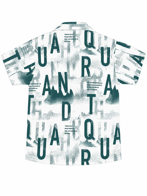 Boys Green Printed Shirt with Black Shorts – Trendy Summer Co-Ord Set