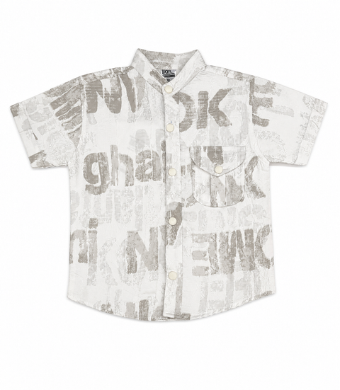 Urban Grey Printed Co-Ord Set for Kids– Stylish Summer 2 Piece Outfit