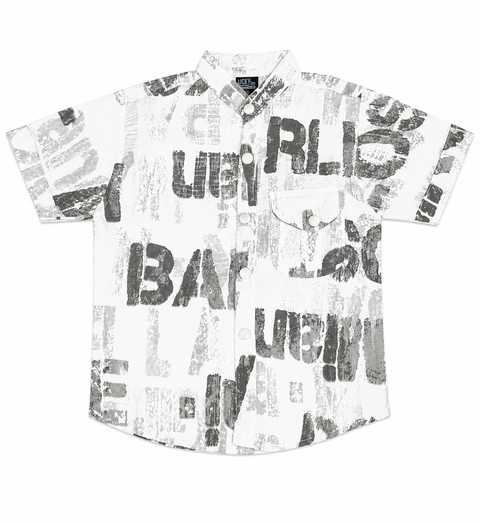 Trendy White & Grey Printed Co-Ord Set for Kids