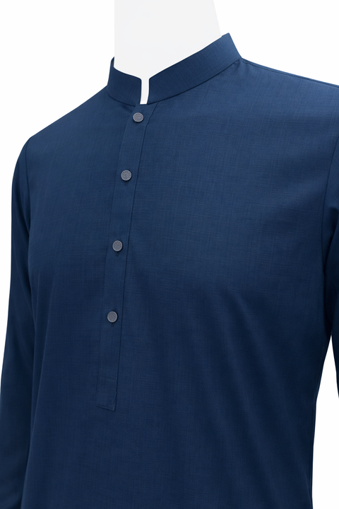 Men’s Premium Stitched Shalwar Kameez- Zinc Green