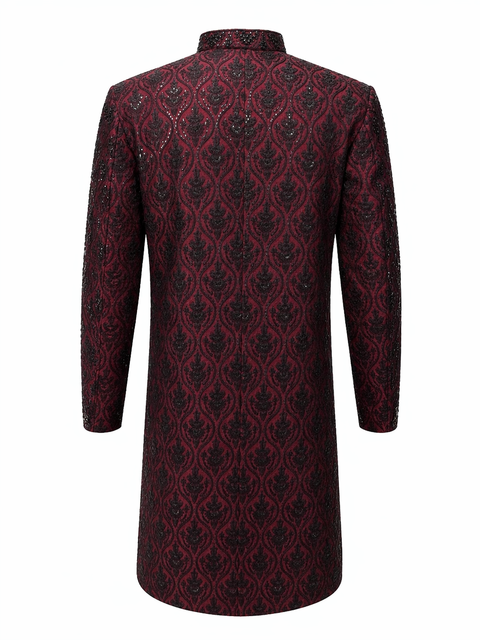 Classic Meiroon Embroidered Sherwani – Complete Groom Set