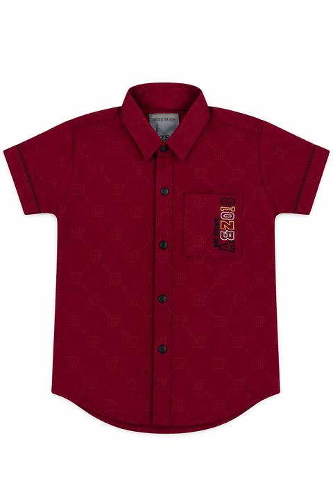 Boys Summer Outfit – Meiroon Shirt & Printed Tee Combo
