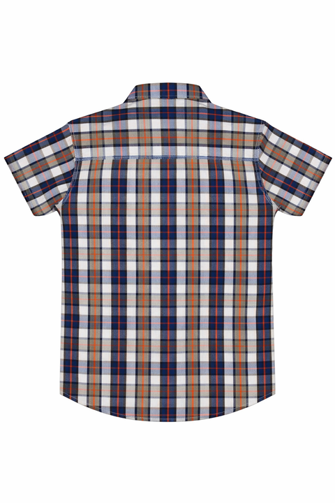 Boys Brown Checkered Half Sleeve Casual Shirt – Smart Summer Style