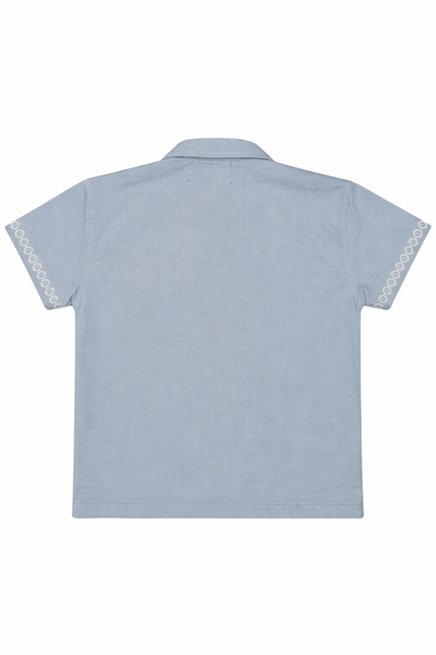 Kids 3-Piece Outfit – Stylish Printed Shirt, Graphic Tee & Cargo Shorts Set