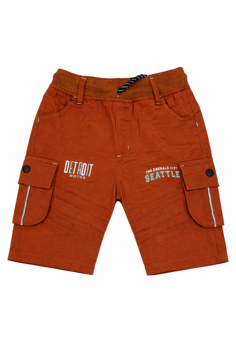 Kids 3-Piece Outfit – Stylish Printed Shirt, Graphic Tee & Cargo Shorts Set