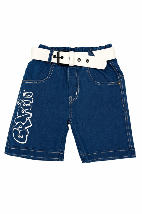Boys Casual Graphic T-Shirt & Denim Shorts Set