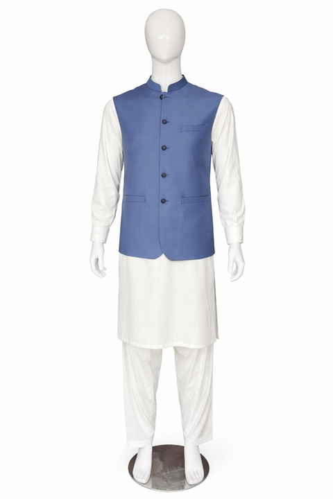 Men’s Premium Stitched Shalwar Kameez – Off White