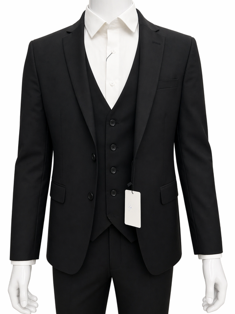 Black 3-Piece Formal Suit – Premium Slim Fit