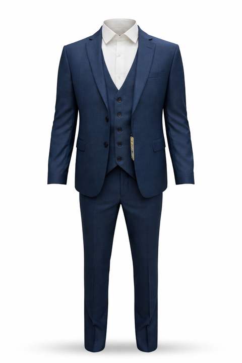 Navy Blue 3-Piece Formal Suit – Premium Slim Fit