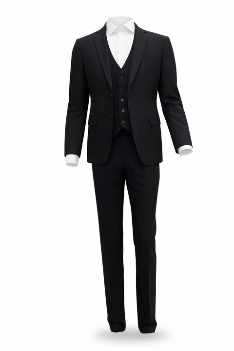 Black 3-Piece Formal Suit – Premium Slim Fit