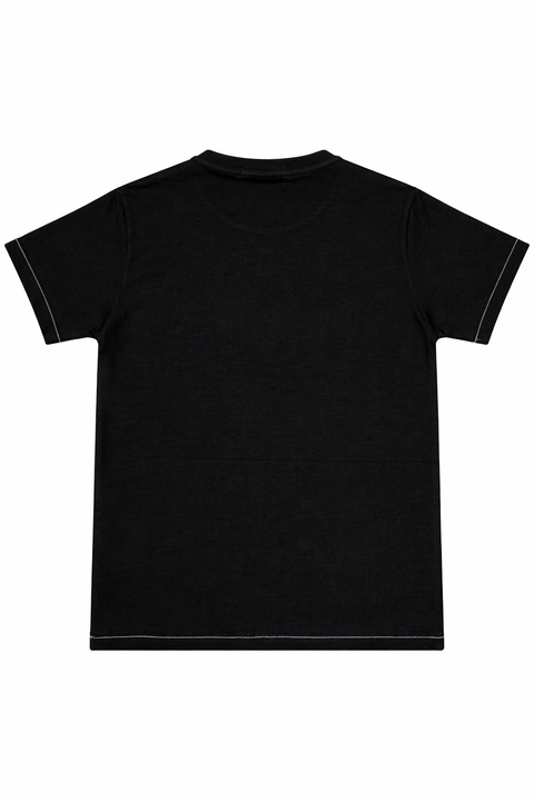Black Yamaha Graphic Kids T-Shirt with Racing Bike Print