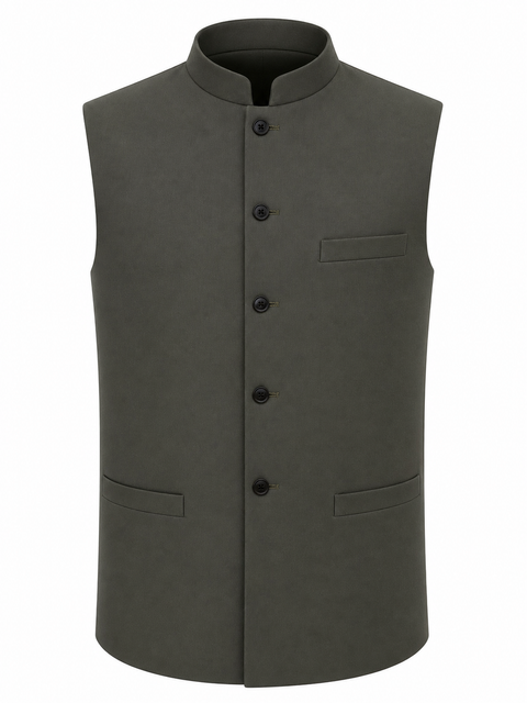 Royal Wearz Olive Green Classic Waistcoat
