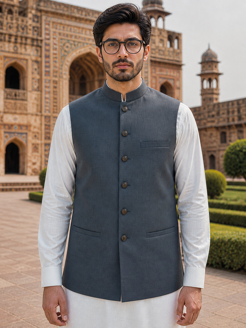 Royal Wearz Charcoal Grey Classic Waistcoat
