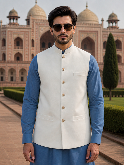 Royal Wearz Off-White Classic Waistcoat
