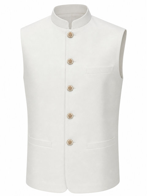 Royal Wearz Off-White Classic Waistcoat