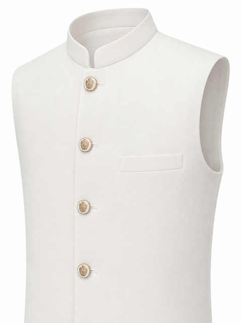 Royal Wearz Off-White Classic Waistcoat